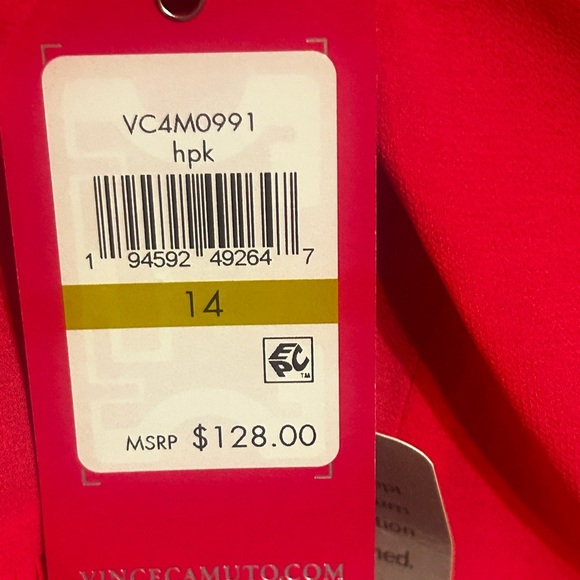 Vince Camuto Women's Chiffon Float Shift Dress with Pleated Sleeves - Picture 9 of 10